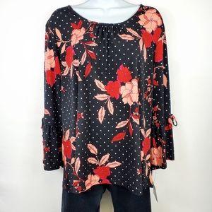NWT Liz Claiborne Flowy Tunic Bell Sleeves
